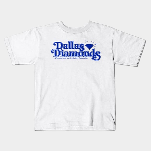 Defunct Dallas Diamonds Basketball WABA Kids T-Shirt by LocalZonly